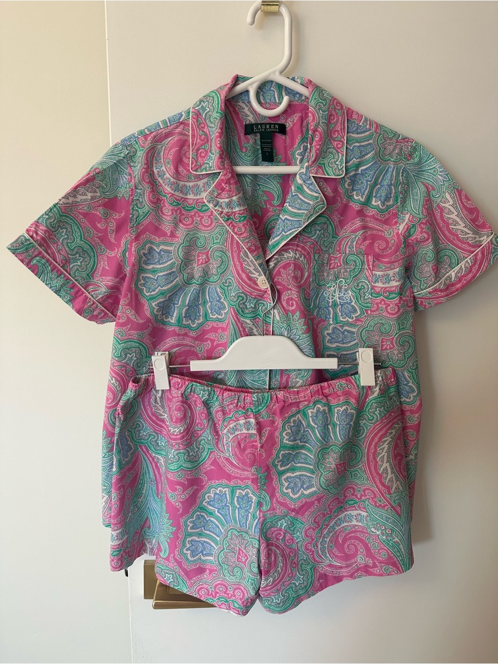 Ralph Lauren Pink and Teal Paisley Pajamas